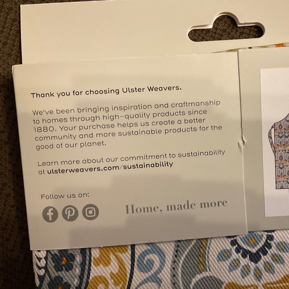 Lovely Ulster Weavers Cotton Apron - Picture 5 of 10